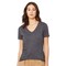 BELLA + CANVAS Women’s CVC V-Neck Short Sleeve T-Shirt Lightweight Soft Tee for Everyday Wear